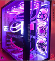 Hello Kitty Inspired Collection Dual Color Gaming Computer Fan Shroud / Grill / Cover  - Custom 3D Printed