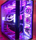 Hello Kitty Inspired Collection Dual Color Gaming Computer Fan Shroud / Grill / Cover  - Custom 3D Printed