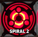 Wacky Spiral Collection Gaming Computer Fan Shroud / Grill / Cover - Geometry - Custom 3D Printed - 120mm, 140mm