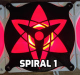 Wacky Spiral Collection Gaming Computer Fan Shroud / Grill / Cover - Geometry - Custom 3D Printed - 120mm, 140mm