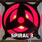 Wacky Spiral Collection Gaming Computer Fan Shroud / Grill / Cover - Geometry - Custom 3D Printed - 120mm, 140mm