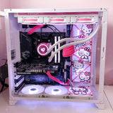 Hello Kitty 360mm - Tricolor Gaming Computer Fan Shroud / Grill / Cover -Sanriol Custom 3D Printed