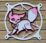 Yae Miko FIVE Color Gaming Computer Fan Shroud / Grill / Cover - Custom 3D Printed - Genshin Impact - 120mm, 140mm, 360mm - Celestefleurs