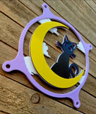 Quad Color Edition Luna Crescent Moon Cat Gaming Computer Fan Shroud / Grill / Cover -  Sailor Moon - Custom 3D Printed - 120mm, 140mm