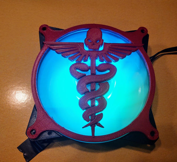 Warhammer 40k Imperial Guard Medic Symbol Gaming Computer Fan Shroud / Grill / Cover - Animal Crossing - Custom 3D Printed