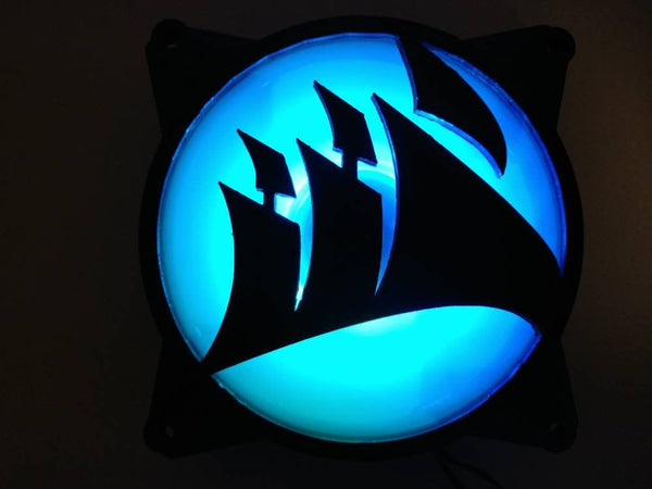 Corsair Logo Gaming Computer Fan Shroud / Grill / Cover - Custom 3D Printed - 120mm, 140mm