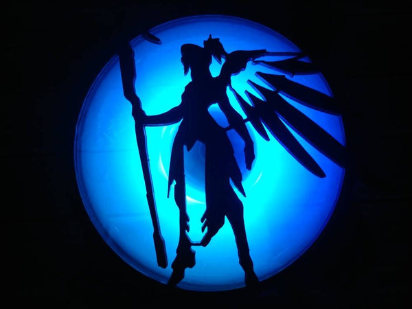 Mercy Silhouette Logo Gaming Computer Fan Shroud / Grill / Cover - Overwatch - Custom 3D Printed