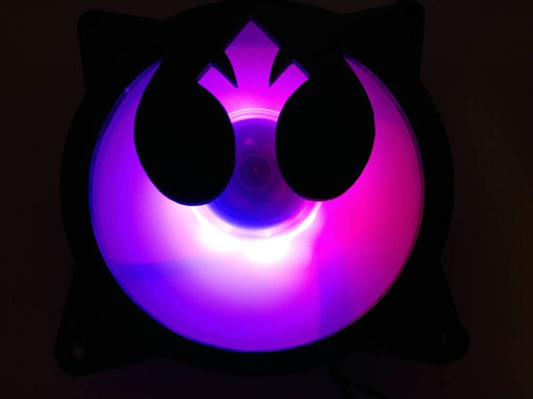 Rebel / Rebellion Logo / Symbol Gaming Computer Fan Shroud / Grill / Cover - Star Wars - Custom 3D Printed