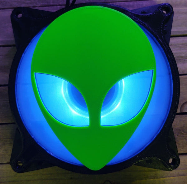 Alien Gaming Computer Fan Shroud / Grill / Cover - Custom 3D Printed - 120mm, 140mm