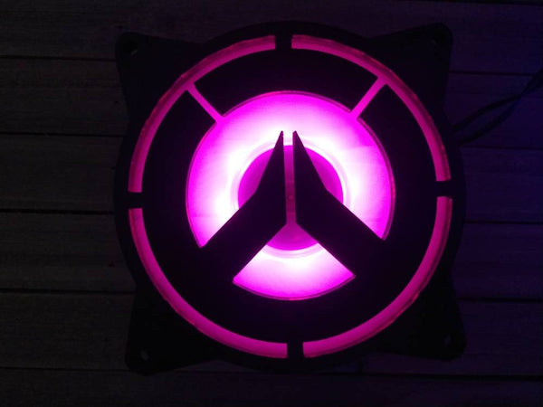 Overwatch Logo Gaming Computer Fan Shroud / Grill / Cover - Overwatch - Custom 3D Printed - 120mm, 140mm
