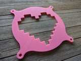 Pixel Heart Gaming Computer Fan Shroud / Grill / Cover - Custom 3D Printed- Kawaii - 120mm, 140mm