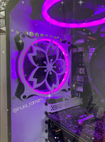 Sakura Cherry Blossom Logo V2 Gaming Computer Fan Shroud / Grill / Cover - Custom 3D Printed - 120mm, 140mm