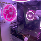 Sakura Cherry Blossom Logo V2 Gaming Computer Fan Shroud / Grill / Cover - Custom 3D Printed - 120mm, 140mm