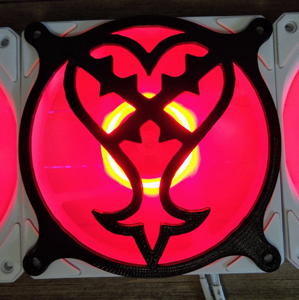 Heartless Emblem Gaming Computer Fan Shroud / Grill / Cover - Kingdom Hearts - Custom 3D Printed - 120mm, 140mm