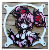 Sakura Miku QUAD Color Gaming Computer Fan Shroud / Grill / Cover -  HAtsune Miku Vocaloid - Custom 3D Printed - 120mm, 140mm