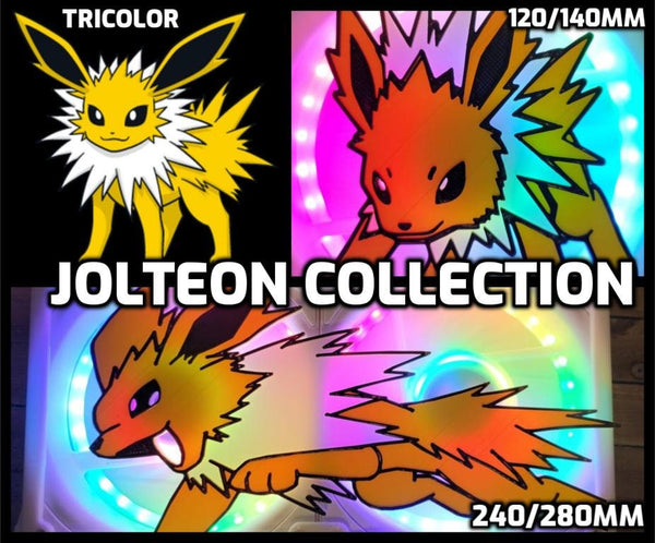 Jolteon Tri Color Collection Gaming Computer Fan Shroud / Grill / Cover -  Pokemon - Custom 3D Printed - 120mm, 140mm, 240mm