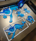 Vaporeon Tri Color Collection Gaming Computer Fan Shroud / Grill / Cover -  Pokemon - Custom 3D Printed - 120mm, 140mm, 240mm