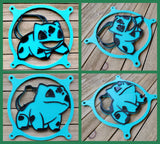 Bulbasaur Collection Dual Color Gaming Computer Fan Shroud / Grill / Cover - Pokemon - Custom 3D Printed - 120mm, 140mm