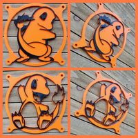 Charmander Collection Dual Color Gaming Computer Fan Shroud / Grill / Cover - Pokemon - Custom 3D Printed - 120mm, 140mm