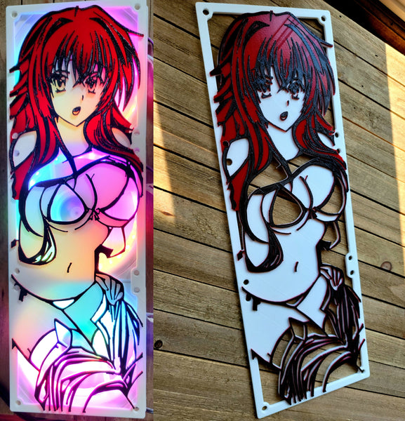 Rias Gremory Tri Color Gaming Computer Fan Shroud / Grill / Cover - Custom 3D Printed - Anime - 240mm, 360mm