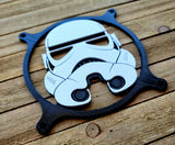 Storm Trooper Helmet Artisan Gaming Computer Fan Shroud / Grill / Cover w/ Dual Color - Star Wars - Custom 3D Printed - 120mm, 140mm