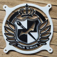 Hopes Peak Academy Emblem - Artisan Dual Color Gaming Computer Fan Shroud / Grill / Cover - Danganronpa - Custom 3D Printed - 120mm, 140mm