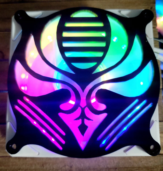 Anemo Element Crest - Genshin Impact - Artisan Gaming Computer Fan Shroud / Grill / Cover - Custom 3D Printed - 120mm, 140mm