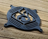 Pyro Element Crest - Genshin Impact - Artisan Gaming Computer Fan Shroud / Grill / Cover - Custom 3D Printed - 120mm, 140mm