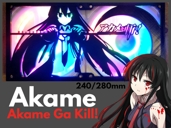 Akame 240mm - Artisan Gaming Computer Fan Shroud / Grill / Cover - Akame Ga Kill! - Custom 3D Printed - 120mm, 140mm