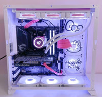 Hello Kitty Inspired Collection Dual Color Gaming Computer Fan Shroud / Grill / Cover  - Custom 3D Printed