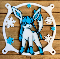 Glaceon Tri Color Collection Gaming Computer Fan Shroud / Grill / Cover -  Pokemon - Custom 3D Printed - 120mm, 140mm, 240mm