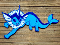 Vaporeon 3D Artisan Wall Plate - Pokemon - Custom 3D Printed