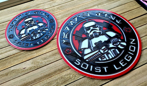501st Legion Crest 3D Artisan Wall Plate - Star Wars Cosplay - Custom 3D Printed