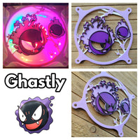 Sakura Pokemon Collection - Gengar, Ghastly, Espeon Gaming Computer Fan Shroud / Grill / Cover - Pokemon - Custom 3D Printed - 120mm, 140mm