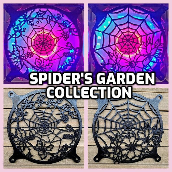 Spider Garden Collection Gaming Computer Fan Shroud / Grill / Cover - Custom 3D Printed - 120mm, 140mm