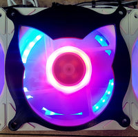 Neko Punchout Gaming Computer Fan Shroud / Grill / Cover - Custom 3D Printed - 120mm, 140mm