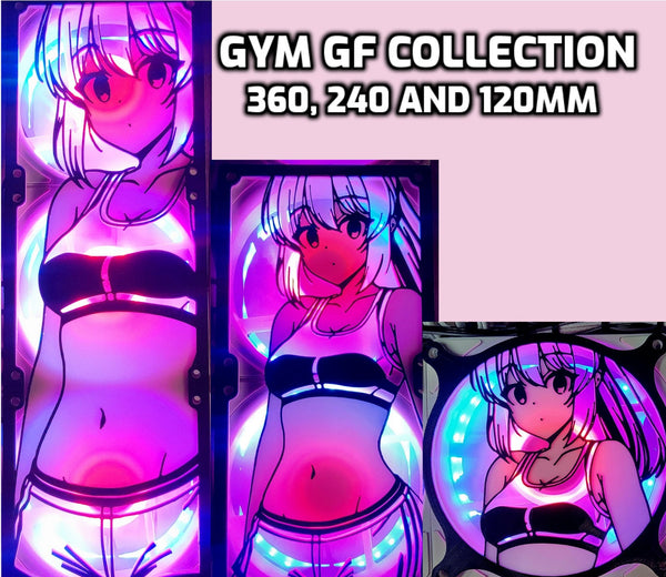 Gym gf Collection - Dual Color Artisan Gaming Computer Fan Shroud / Grill / Cover - Sakurai Armory - Custom 3D Printed - 120mm, 140mm